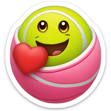 saint valentines day tennis ball sticker