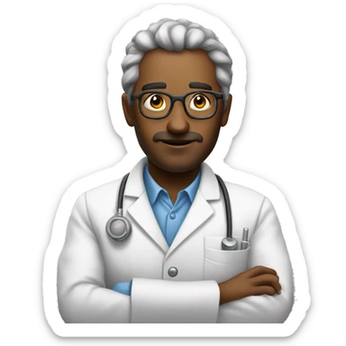 a hard working optimstic scientist sticker