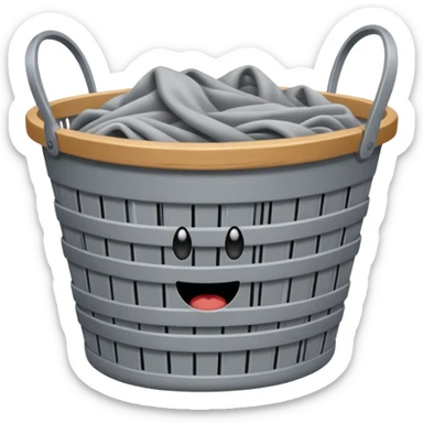 stinky laundry basket sticker