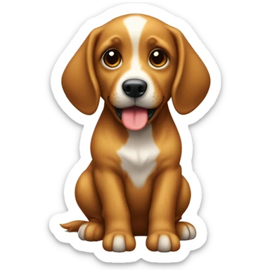 Cachorro caramelo com focinho caramelo sticker