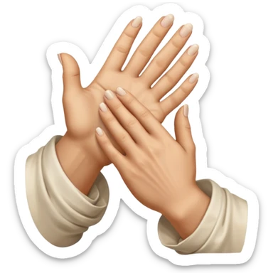 Jesus's praying hands with nail marks from crucifixion sticker