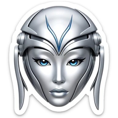 sorayama trible pattern chrome glossy sticker