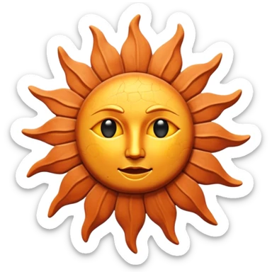 Terracotta sun  sticker