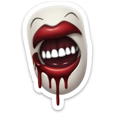 vampire bloody lips sticker