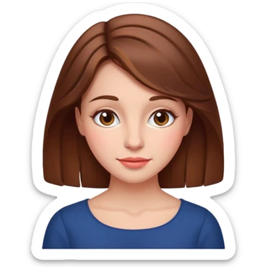 una mujer coqueta pelo castaño sticker