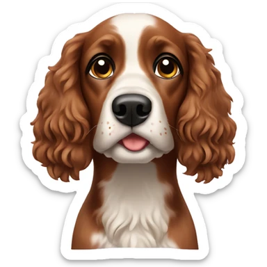 Dog spaniel birthday  sticker