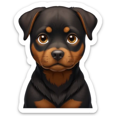 Perrita rottweiler flaca  sticker