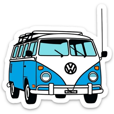 Make a Logo that Says VW TEAM sticker
