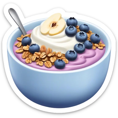 blueberry yogurt bowl sticker
