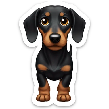 Black wire-haired dachshund sticker