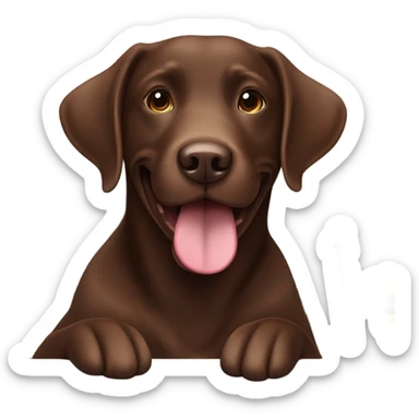Labrador café chocolate feliz sticker