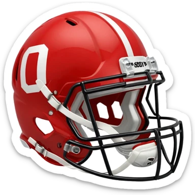 college football player helmets red  sticker