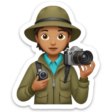
wildlife photographer, outdoor clothe sticker