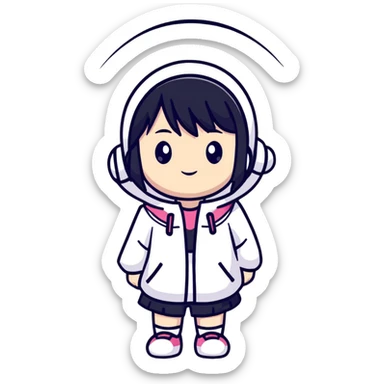 Anime girl who is Africa American  sticker