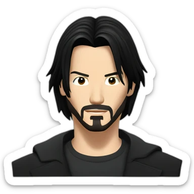 young keanu reeves as neo matrix sticker