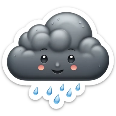 rain cloud sticker
