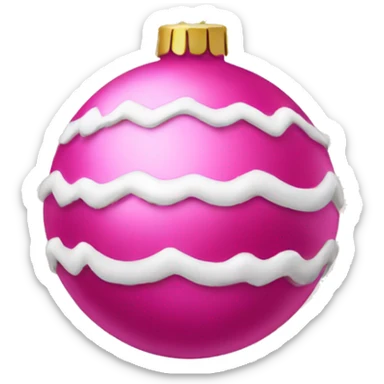 Pink Christmas ornament sticker
