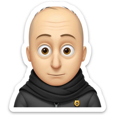 Despicable Me Gru with a big nose sticker