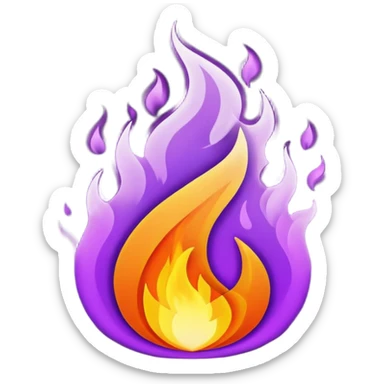 A purple fire emojis sticker