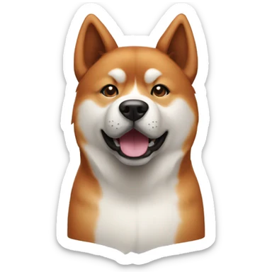 red dog akita inu sticker