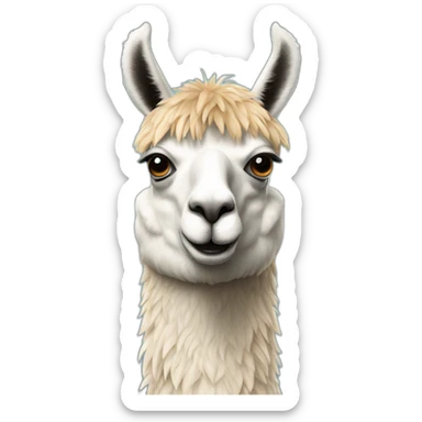 Animal llama xon texto "colifas" en la parte inferior sticker
