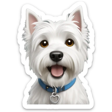 Westie dog sticker