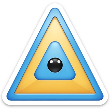 Single Triangle with a dot in the center sticker