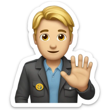 Un homme avec les mains dans la poche sticker