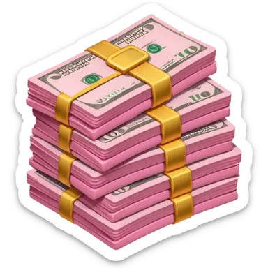 pink money sticker