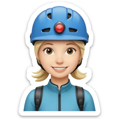 girl with bike helmet sticker
