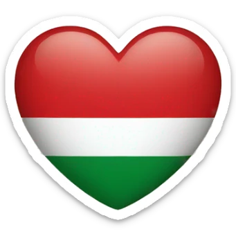 heart as italy flag simple sticker