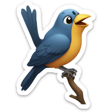 Bird singing  sticker