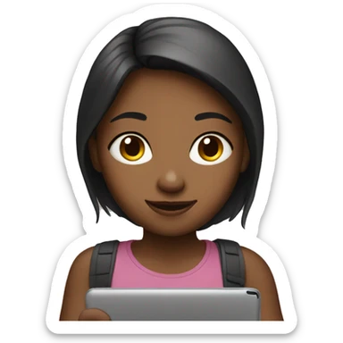 girl with ipad sticker