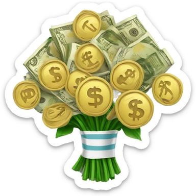 Money bouquet  sticker
