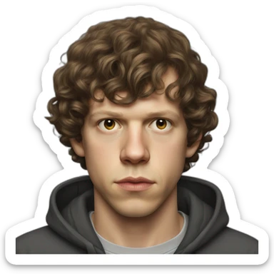 Jesse Eisenberg serious sticker