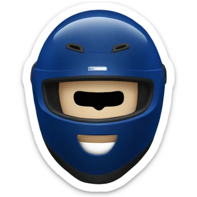 Dark blue racing helmet  sticker