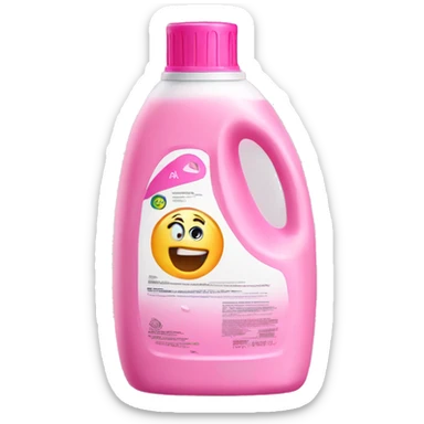 Pink laundry detergent sticker