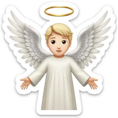 angel gabriel flying sticker