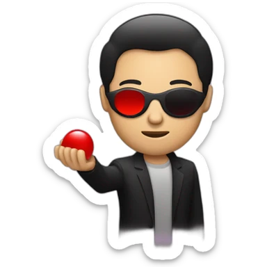 NEO,-the-matrix,-holding-red-pill sticker