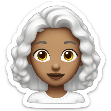 Girl applying cream sticker