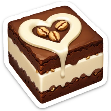 brownie chocolate con leche y avellana sticker