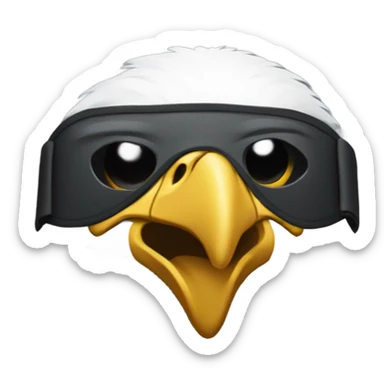 Eagle with a blindfold on sticker