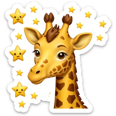 create a emoji of a drunk giraffe sticker