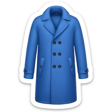 blue winter coat sticker
