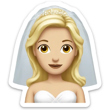 blonde bride sticker