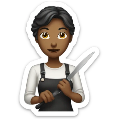 WOMAN WITH A KNIFE sticker