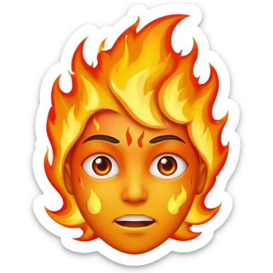 This emoji 😶 On fire sticker