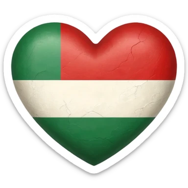 Heart with a hungarian flag sticker