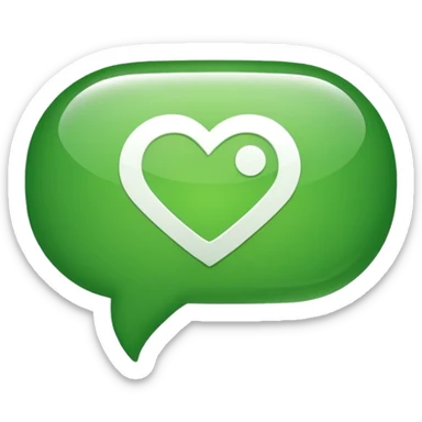 green speech bubble emoji containing white checkmark no face sticker