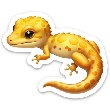 Meme-Worthy Cute Sleeping Gecko Portrait Emoji, Head resting peacefully with a contented smile, showcasing a diminutive, patterned body with smooth scales and eyes gently closed in serene slumber, Simplified yet adorably endearing features, highly detailed, glowing with a soft, drowsy tropical light, high shine, relaxed and utterly lovable, stylized with an air of playful laziness, soft glowing outline, capturing the essence of a sleeping gecko that feels destined to become the next viral icon of adorable rest! sticker
